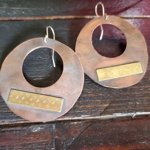 Copper and Brass Earrings